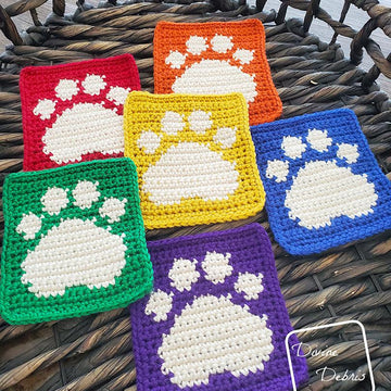 Cute Paw Print Square