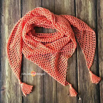 Easy Mesh Triangle Shawl
