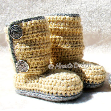 Buttoned Baby Booties -  Matthew
