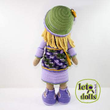 Crochet Doll Pattern, Amigurumi doll pattern, Large doll, 21"/53cm, Kaila