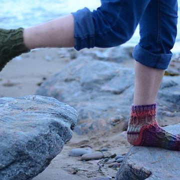 Cosy Cabled Toe-Up Socks