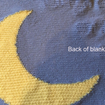 Love You to the Moon and Back Baby Blanket Intarsia Crochet