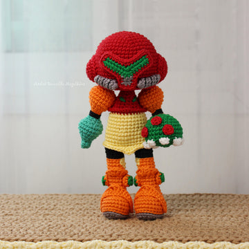 Samus & Mini Metroid-Inspired Amigurumi – Fanart Crochet PDF