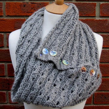 Rib Lace Scarf/Cowl