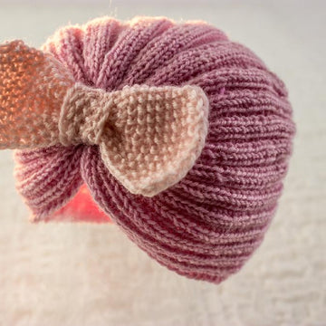 Baby Girl Retro Hat Cloche Style With Bow
