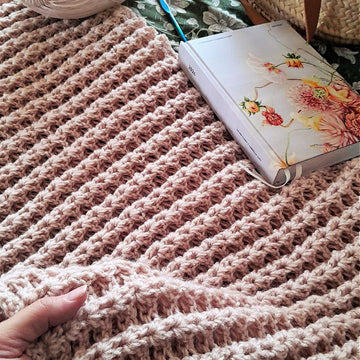 Waffled Shell Stitch Blanket