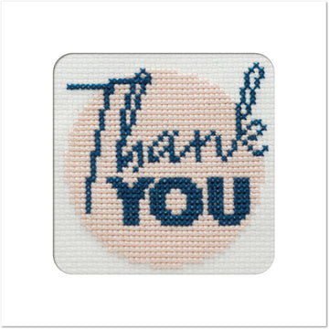 Stitchfinity Thank You Mini Card Cross Stitch Kit - 13cm x 13cm