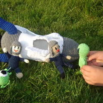 Rocket and Astronauts With Aliens