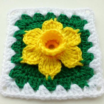 Daffodil in granny square