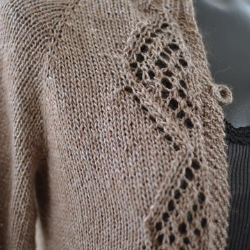 #175 Diamonds and Lace Top-Down Cardigan