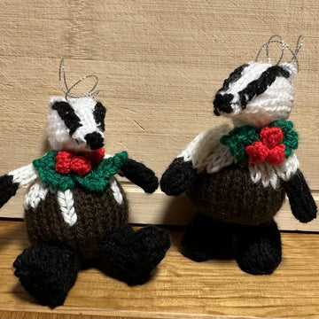 Christmas Pudding Badger - Ferrero Rocher/Lindt Chocolate Cover/Stuffed Toy Decoration