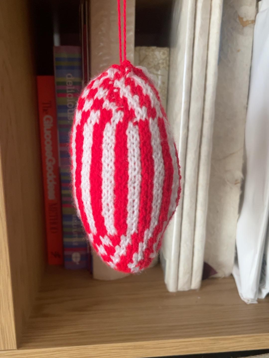 Christmas bauble 3 pattern knit flat