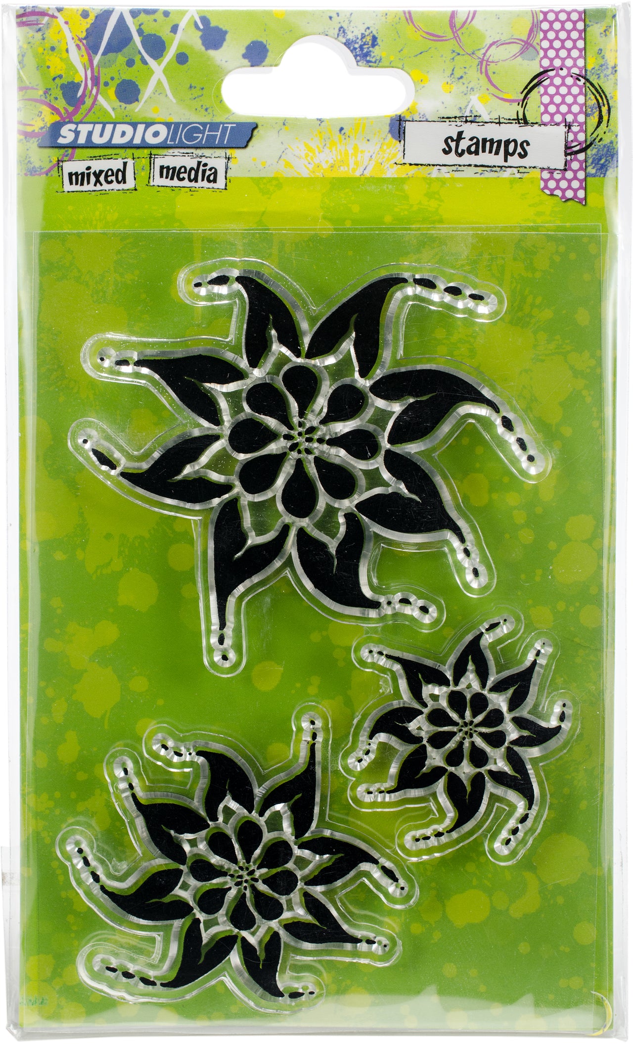 Studio Light Mixed Media A6 Stamps - Flowers - 314081