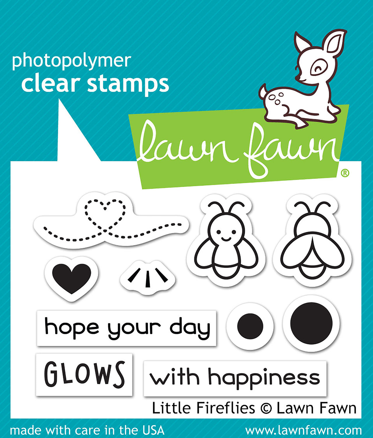 Lawn Fawn Clear Stamps 3"X2" - Little Fireflies