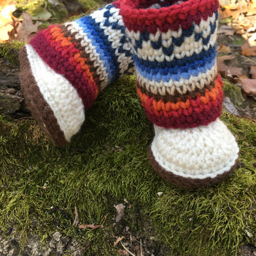 Mukluk Baby Booties Crochet Pattern