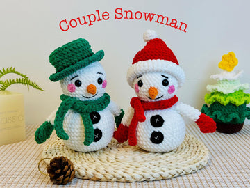 Christmas Snowman Couple Crochet Patterns
