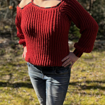 Häkelanleitung Off-the-Shoulder Sweater "Murmillo"