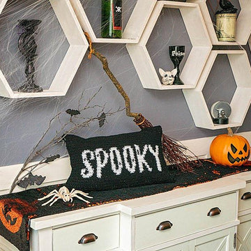 Spooky Crochet Pillow Cover