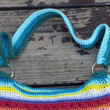 Textured and Striped Market Bag