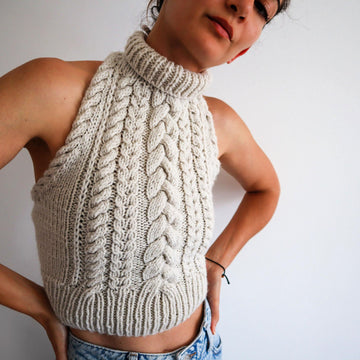 Copious Cables Halter Top