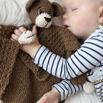 Crochet dog security blanket, crochet baby lovey pattern