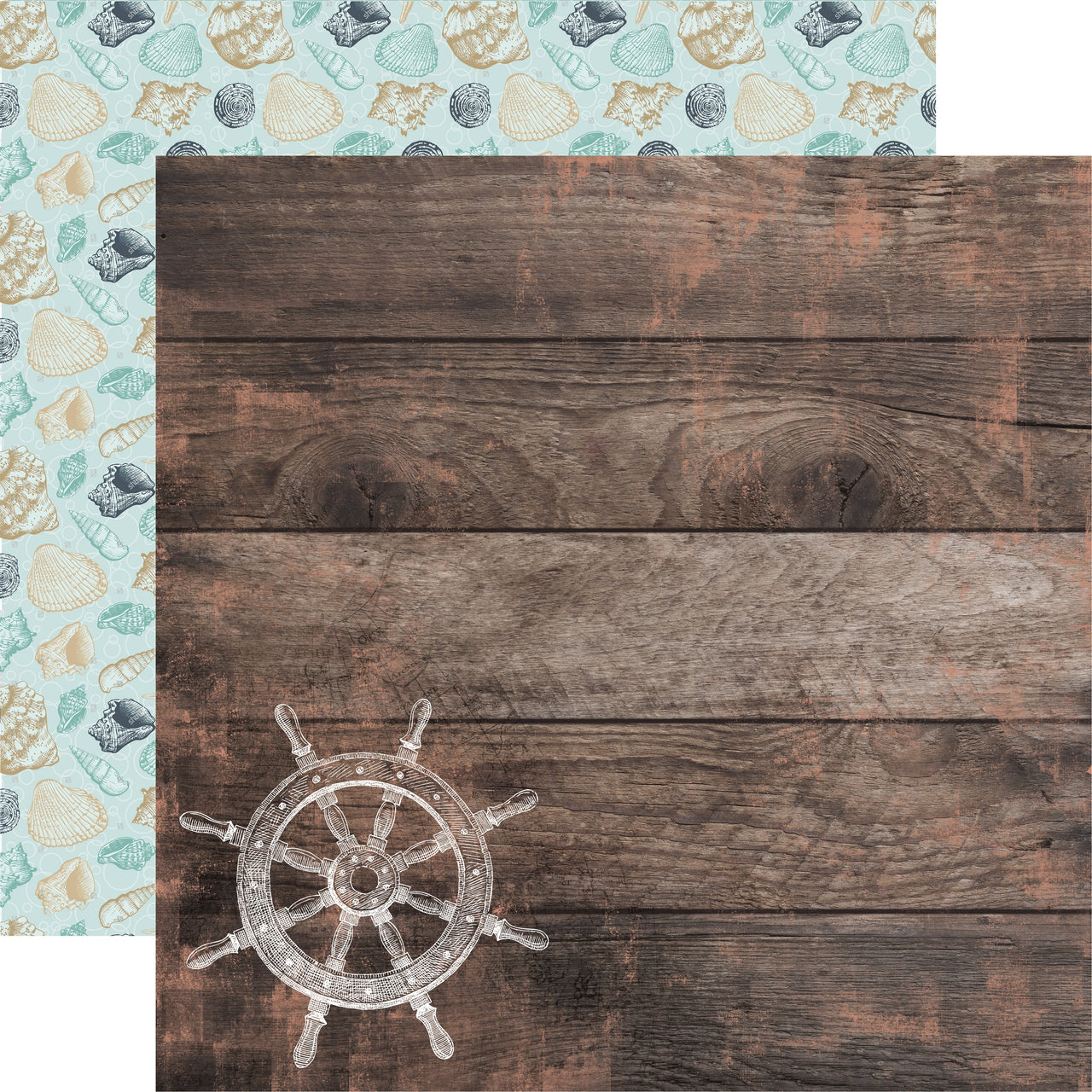 Kaisercraft Uncharted Waters Double-Sided Cardstock 12"X12" 10/Pkg - Tide Pool