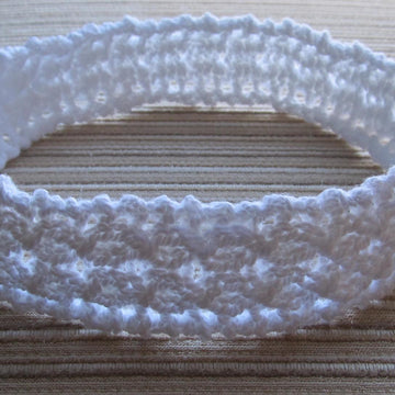 Mock Cables and Lace Baby Headband