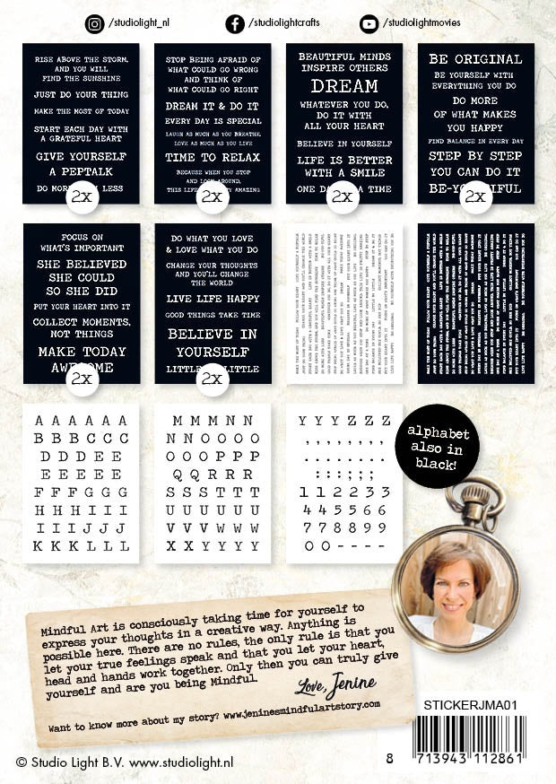Studio Light Jenine's Mindful Art Stickers - 610578