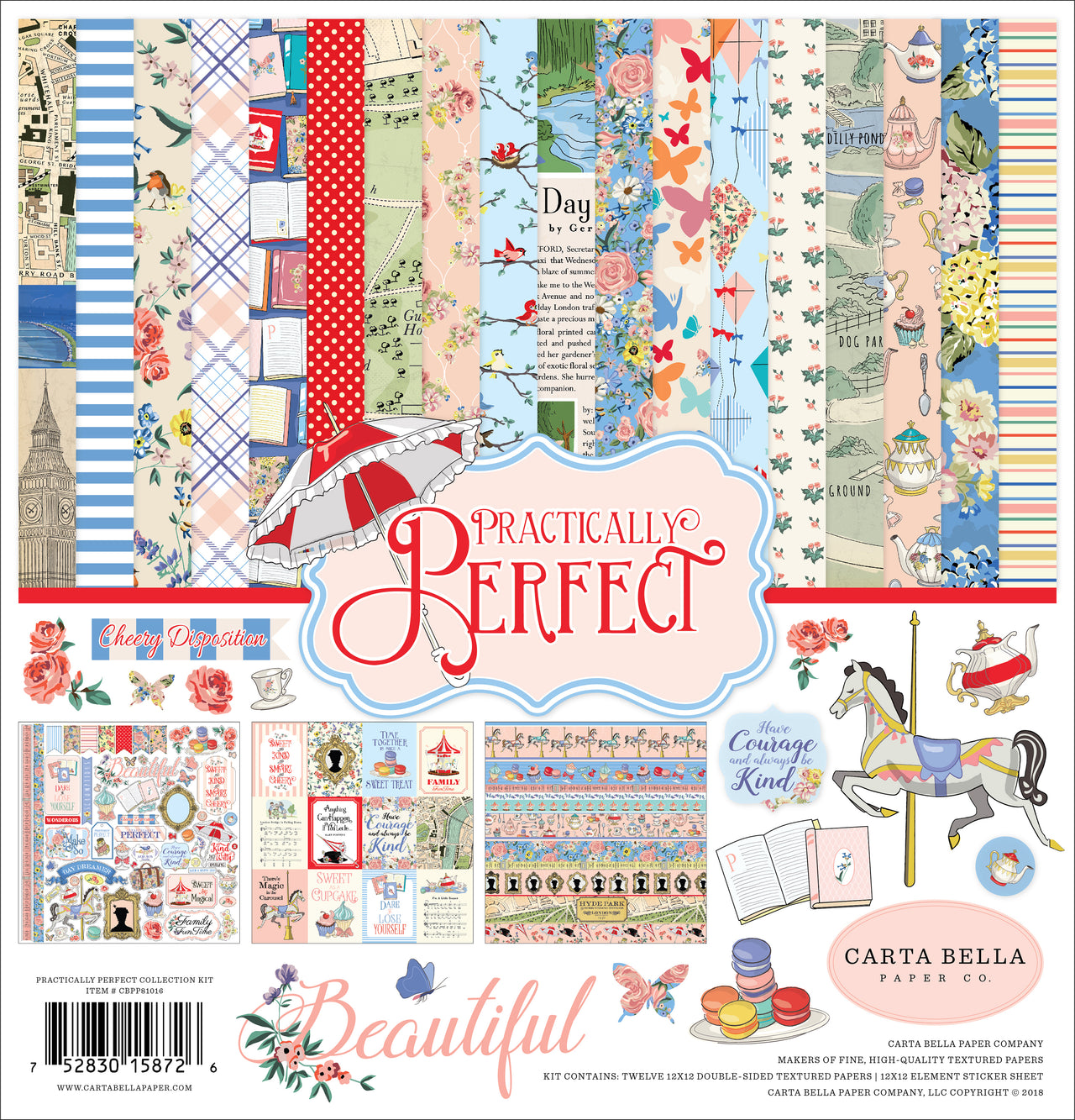 Echo Park Paper Carta Bella Collection Kit 12"X12" - Practically Perfect