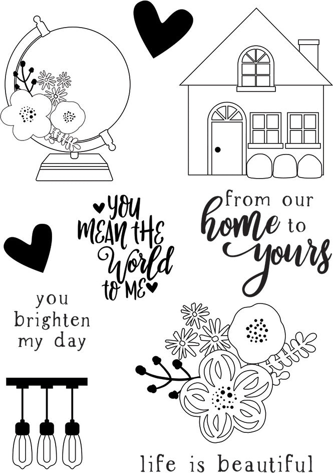 Simple Stories So Happy Together Photopolymer Clear Stamps - 600487