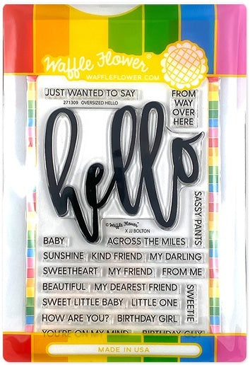 Waffle Flower Crafts Waffle Flower Stamp & Die Set - Oversized Hello