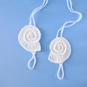 Sea Shell Barefoot Sandals Crochet Pattern