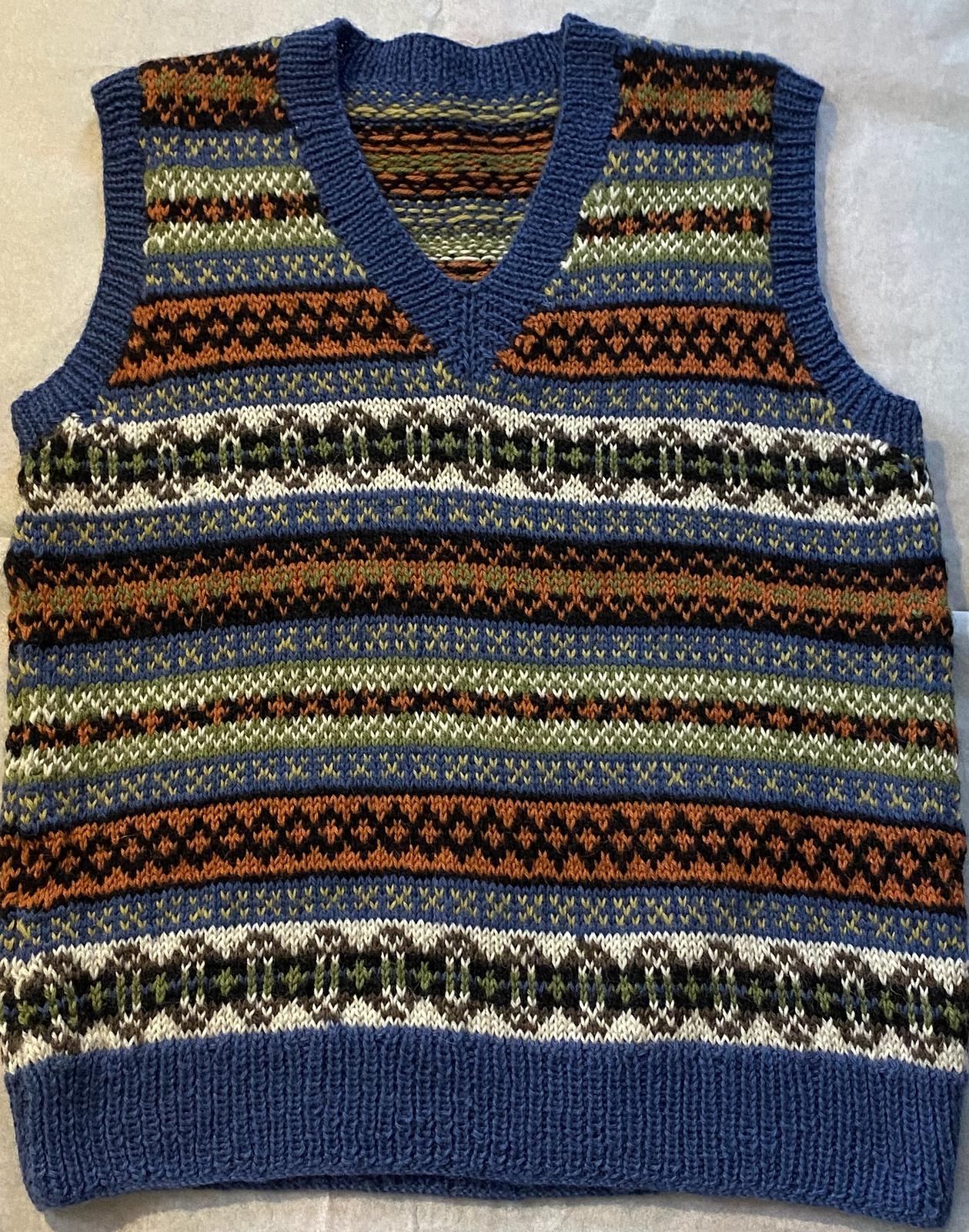 Unisex Fair isle slipover