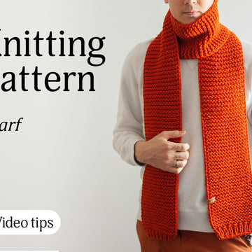 Men`s long scarf + VIDEO