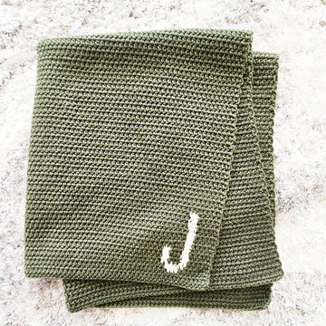 Heirloom Initial Baby Blanket