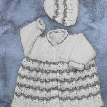 Knitting Pattern For Baby Jacket & Hat #442