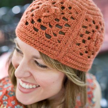Crocheted Echelon Hat in Berroco Vintage