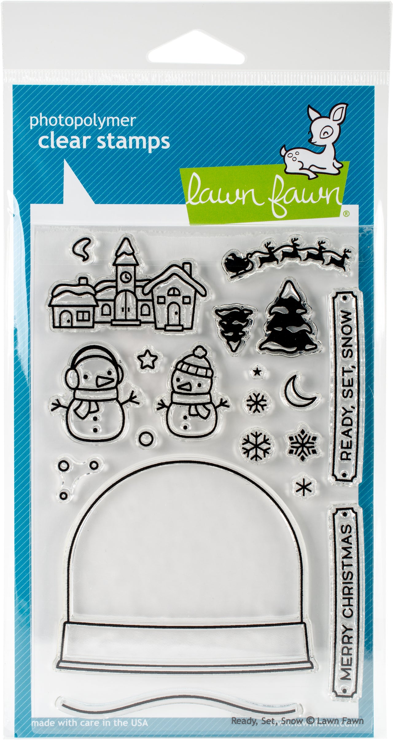 Lawn Fawn Clear Stamps 4"X6" - Ready, Set, Snow