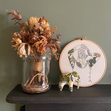 Stitch Happy Botanical Tattoos Embroidery Kit - 7in