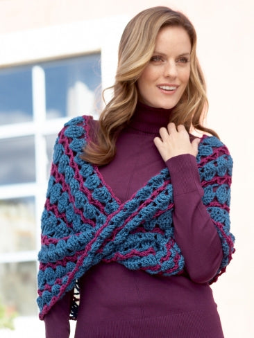 Lace Infinity Cowl in Caron Simply Soft and Simply Soft Collection - Downloadable PDF