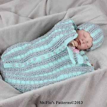 231- Pleated Baby Cocoon Crochet Pattern #231
