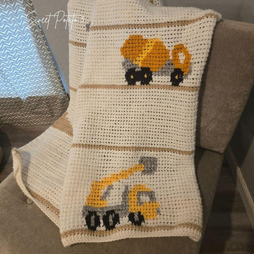 Construction Truck Baby Blanket