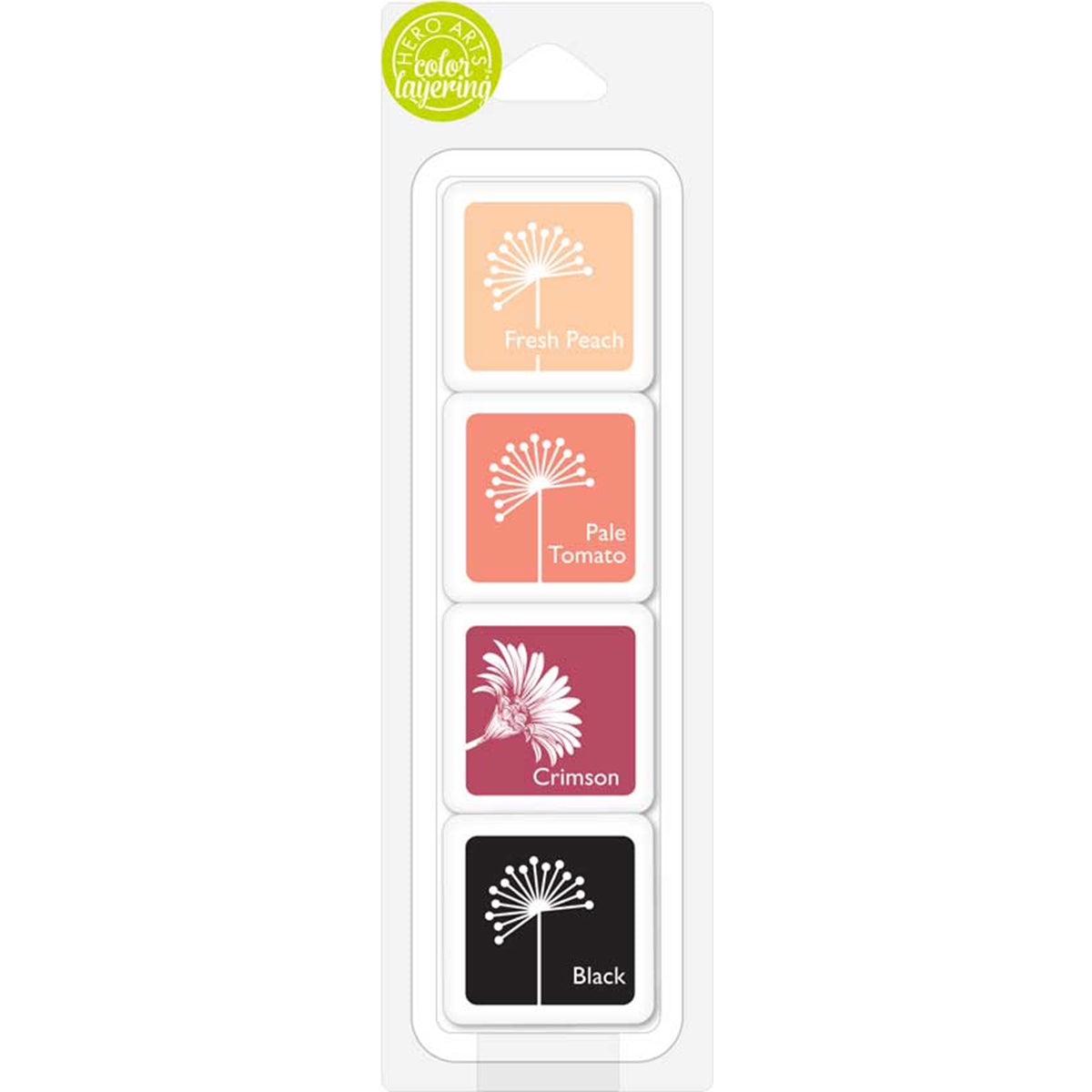 Hero Arts Layering Ink Cubes 4/Pkg - Poppy