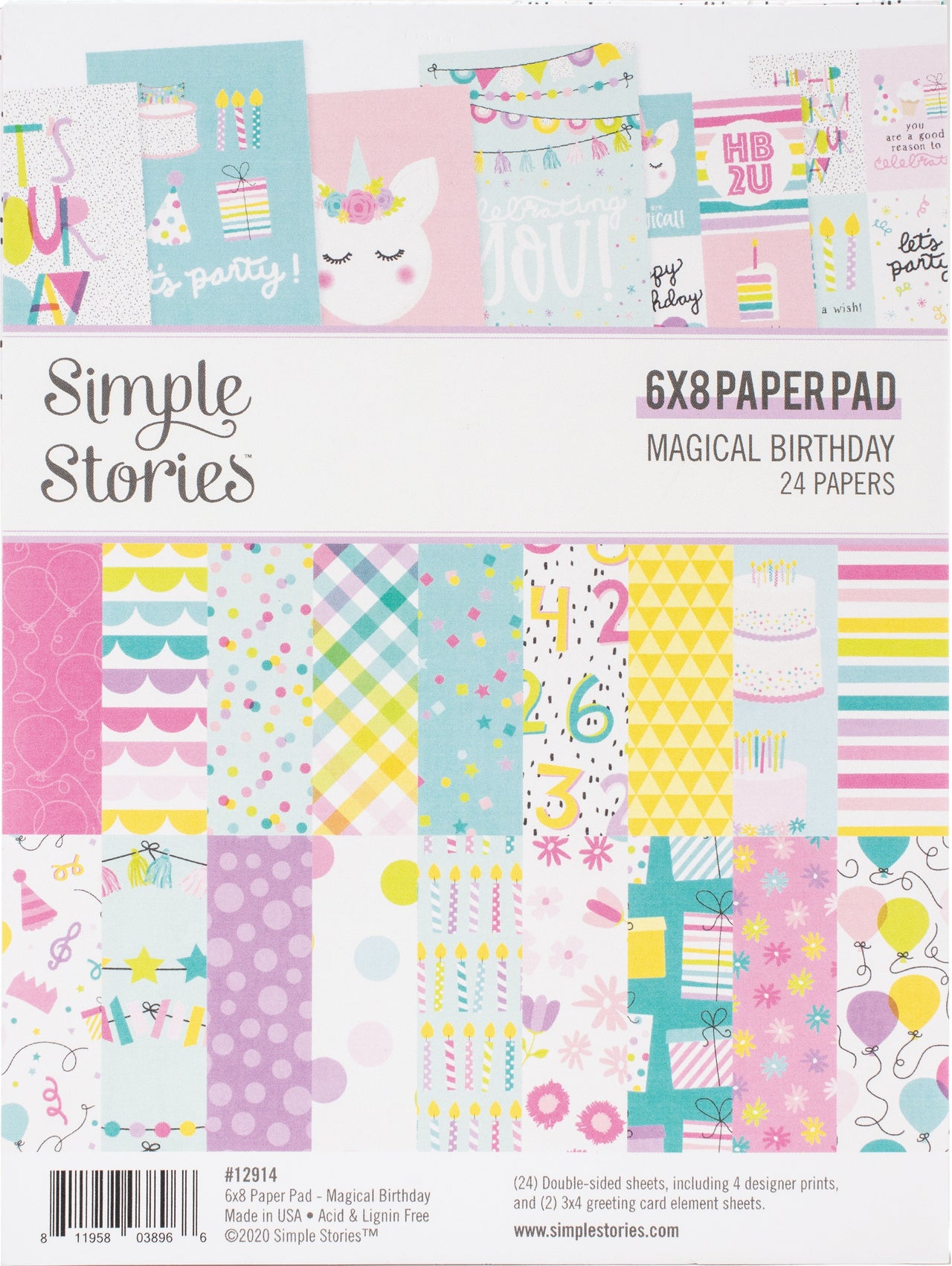 Simple Stories Magical Birthday Cardstock Stickers 12"X12" - Combo