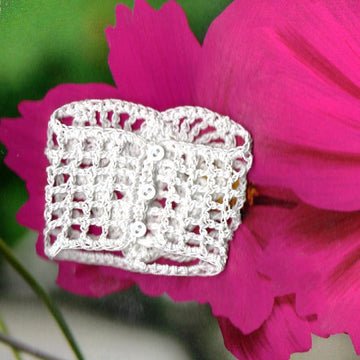 Woven Crochet Heart Bracelet