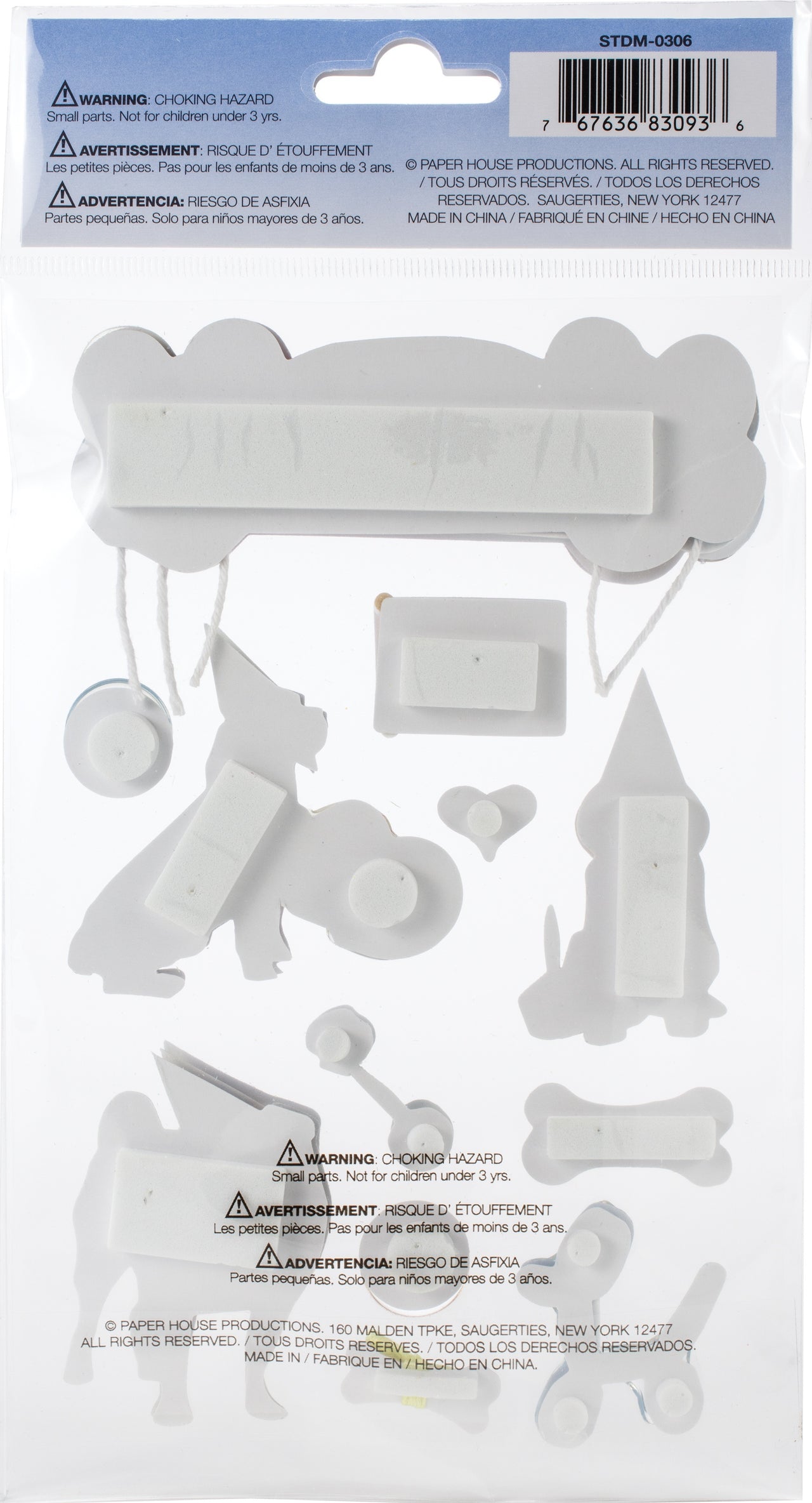 Paper House 3D Stickers - Happy Bark Day