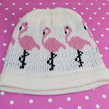 Flamingo Ski Beanie Hat CIRCULAR