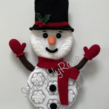 African Flower Snowman wreath