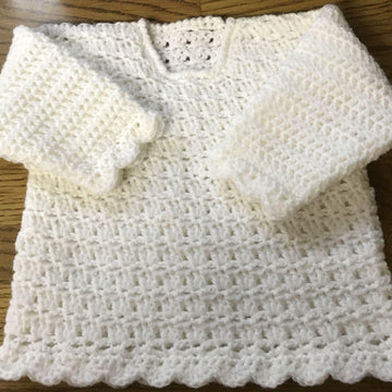 Victoria Sweater Crochet Pattern for Baby or Child. (1026)