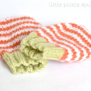 Stripe Baby Mittens